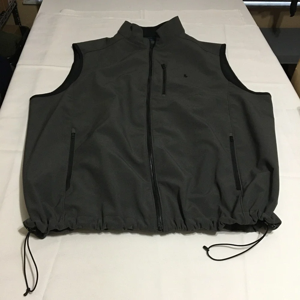 Polo Ralph Lauren Softshell Vest Men 3XLT Gray Full Zip Performance